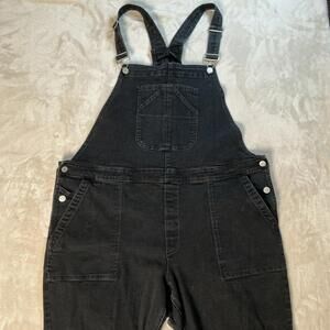 GAP Denim Overalls Women's Size XXL Faded Black Vintage Y2K 90s Pants
